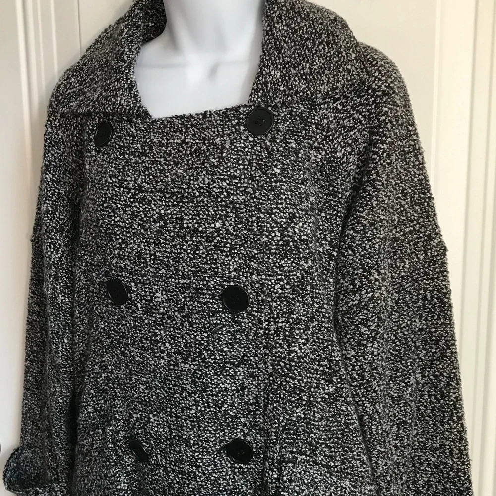 FP Free People Women’s XS Salt & Pepper Knit Hem Tie Cardigan Sweater Jacket EUC
